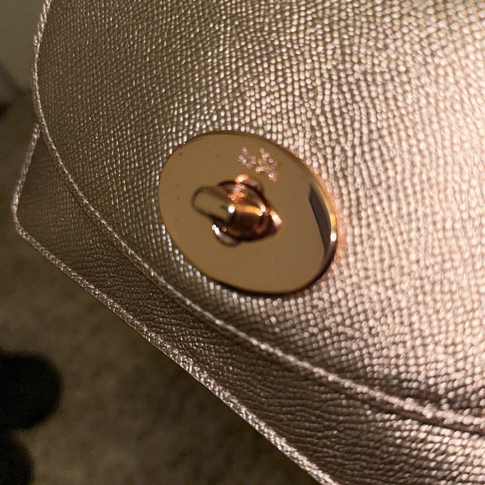 Coach Metallic Leather Chain Wallet - Picture 8 of 9